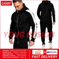 fall new design zipper hoodies simple custom graphic running mens clothes fashion diy print logo sports tracksuit 013
