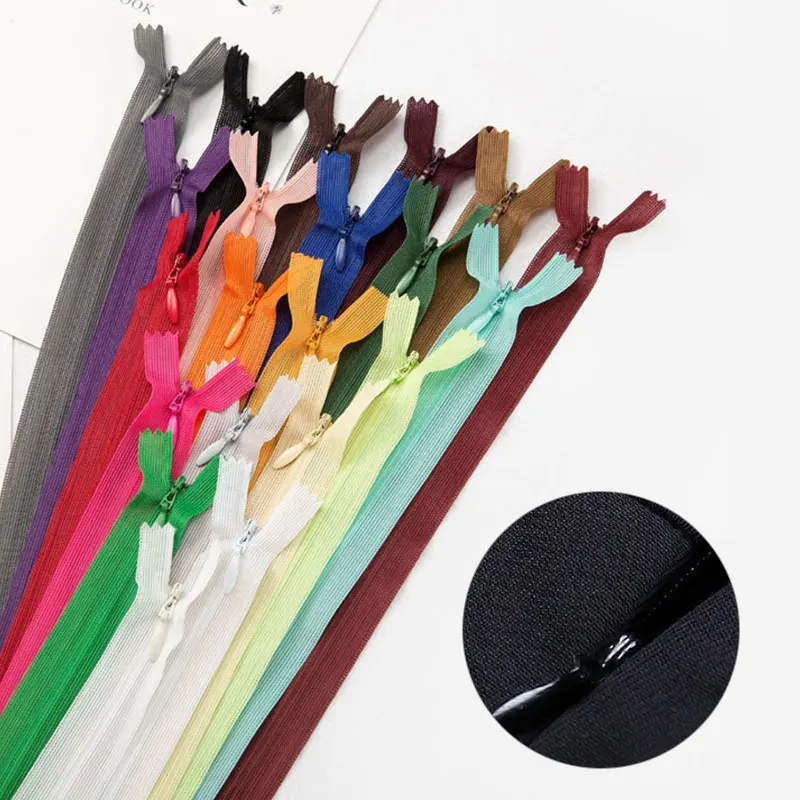 10 шт./компл. невидимые застежки-молнии для шитья одежды сумки Красочные