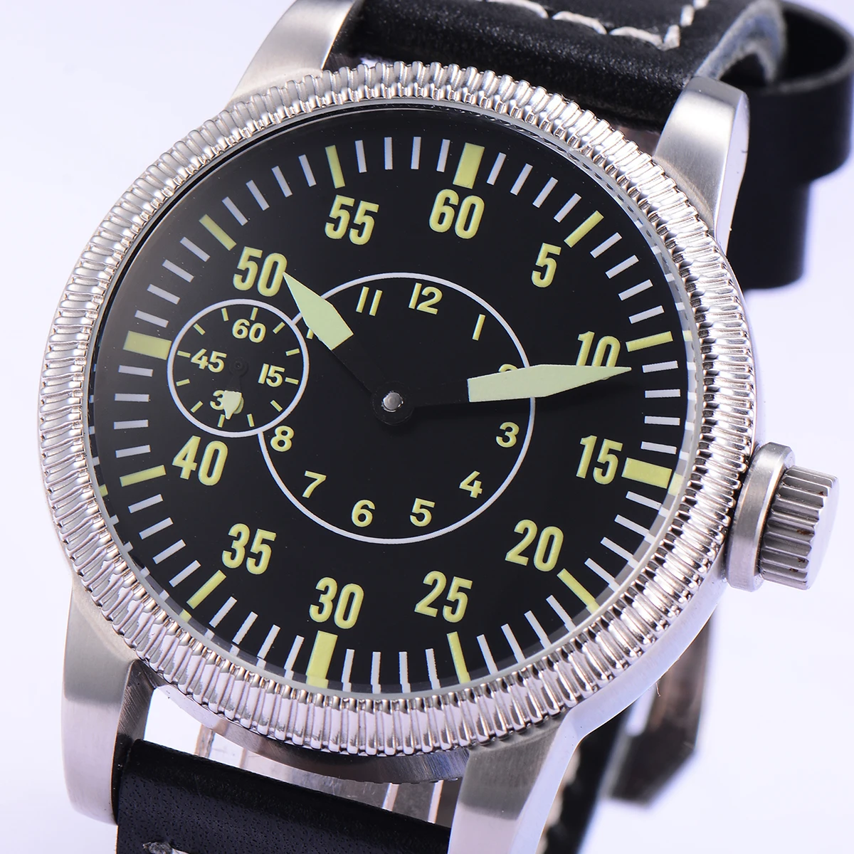 Corgeut Luxury brand46mm stainless steel case sapphire glass night glow dial hands men's mechanical watch 3600/6497hand winding |
