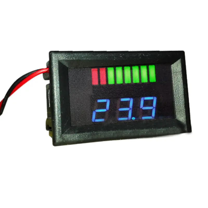 

12V ACID Lead Battery Capacity Indicator Charge Level LED Tester Blue Voltmeter