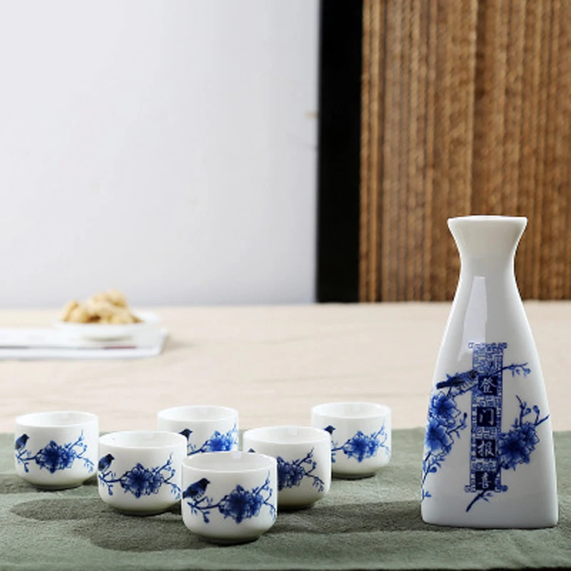 Style 8 7 шт./компл. Керамика s Керамика ради чашки твердого английского фарфора Japan Wine Стекло комплект чаша маленький Керамика вина Стекло творческие подарки - Цвет: Style 8