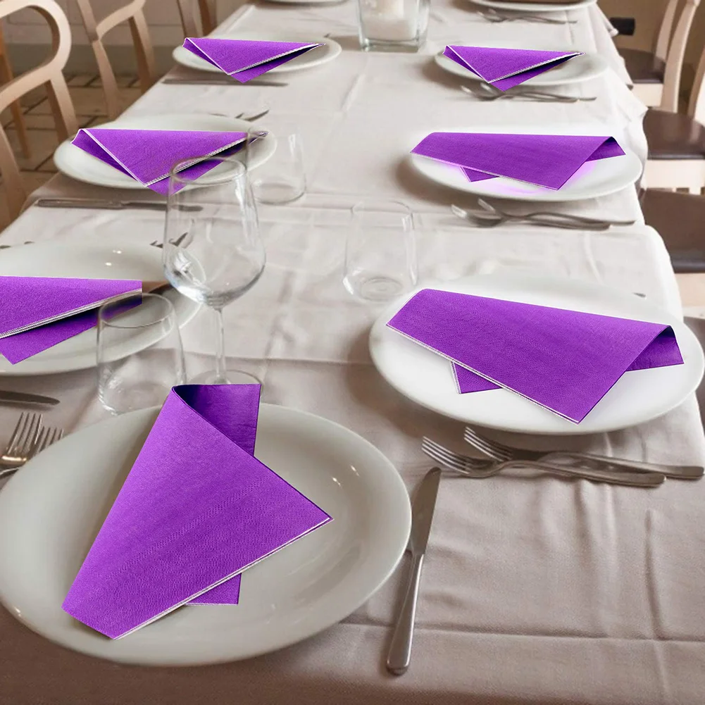 200 шт. сплошной Цвет бумажного венчания столовые салфетки для декупажа печатных