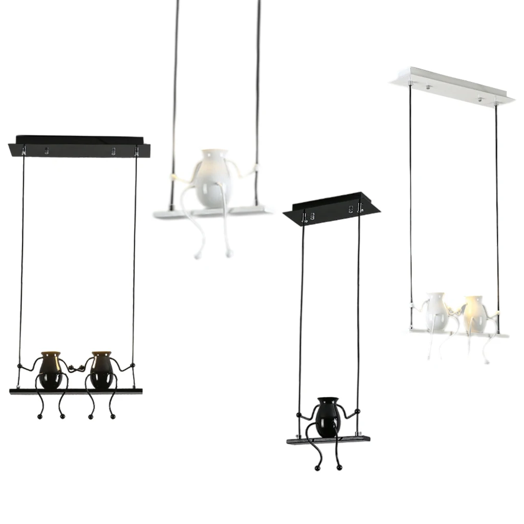 

Ceiling Pendant Light Modern Doll Chandelier Lighting Fixtures Industrial Metal Bedroom Entryway Loft Lamp Foyer Club Decors