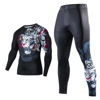 men set 3d print chinese style sports tracksuit running gym clothes exercise jogger workout cosplay plus size skinny men suits