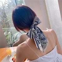 womens headband thousand bird stretch headband french ponytail holder multi purpose bow ribbon hair accessory