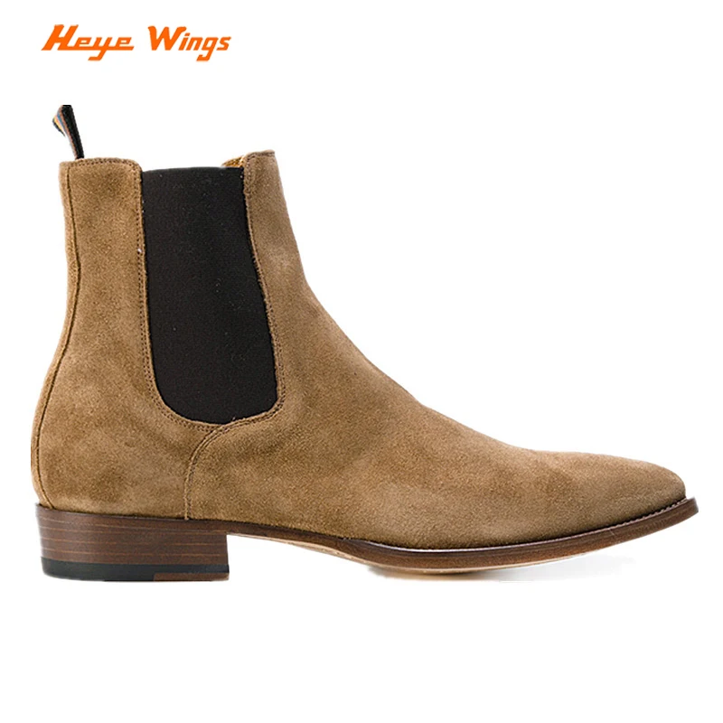 Ботинки Челси замшевые из коровьей кожи в итальянском ретро стиле мужские