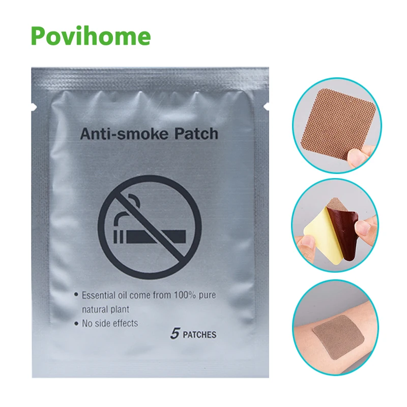 

5pcs 100% Natural Ingredient Anti Smoke Patch Stop Quit Smoking Cessation Chinese Herbal Medical Plaster Health Care C1644