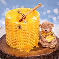 honeycomb bee silicone mold fondant cake decorating mould diy chocolate epoxy household baking
