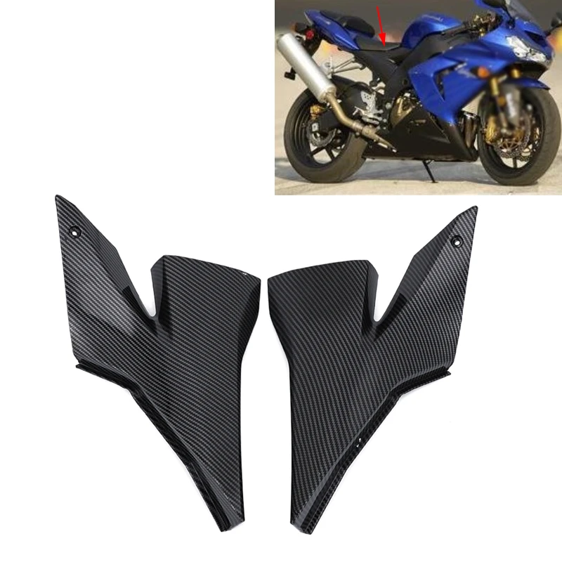 Carbon Fiber ABS Fuel Tank Side Covers Panels Gas Fairing Cowl Guard For Kawasaki ZX-10R Ninja ZX10R 2004 2005 ZX 10R Motorcycle