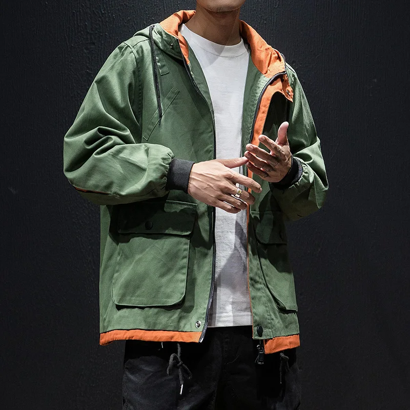 FUGOISM куртки с капюшоном Мужские Новые в стиле пэтчворк и КолорБлок пуловер куртка