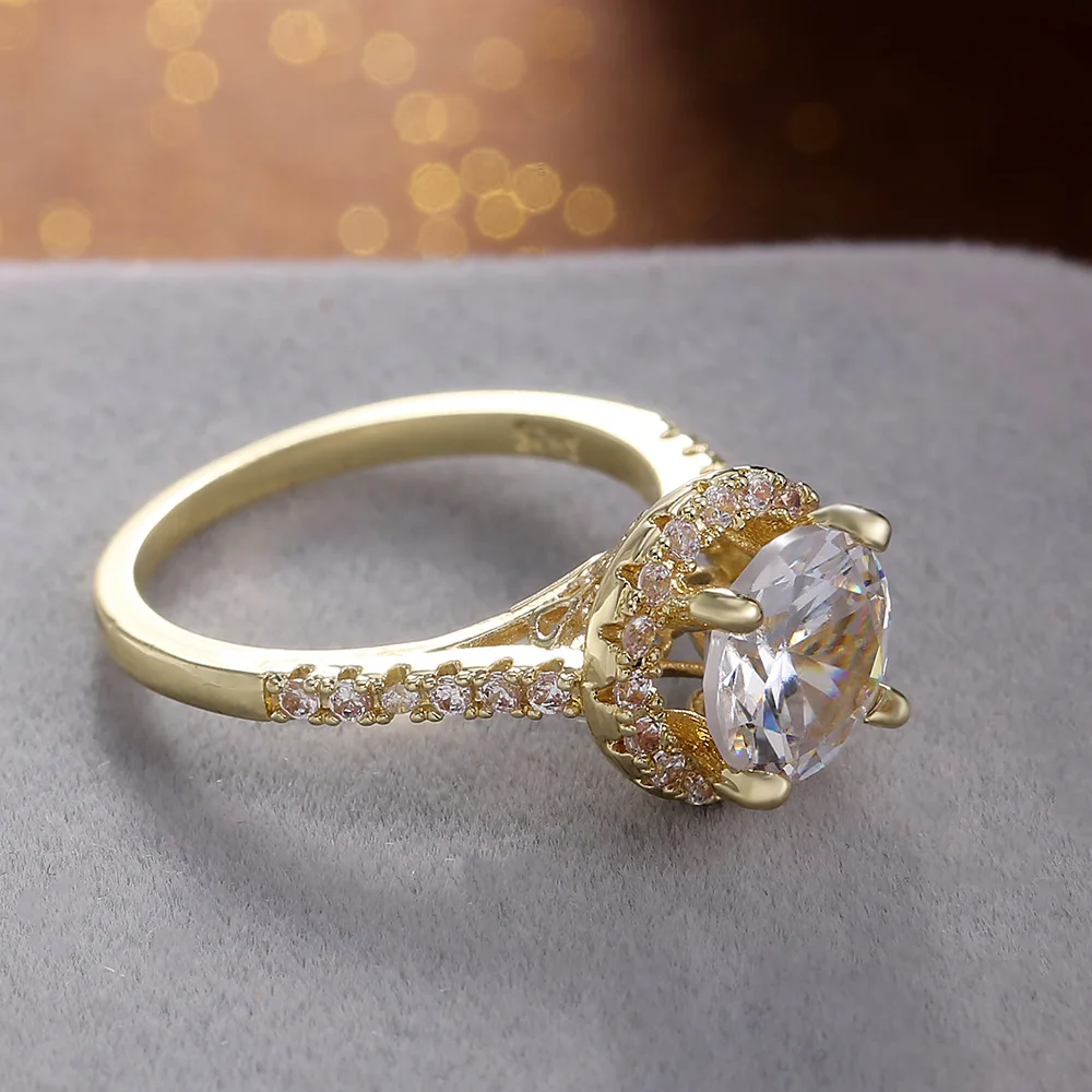 Классические винтажные кольца с четырьмя когтями из фианита ААА для женщин 2020