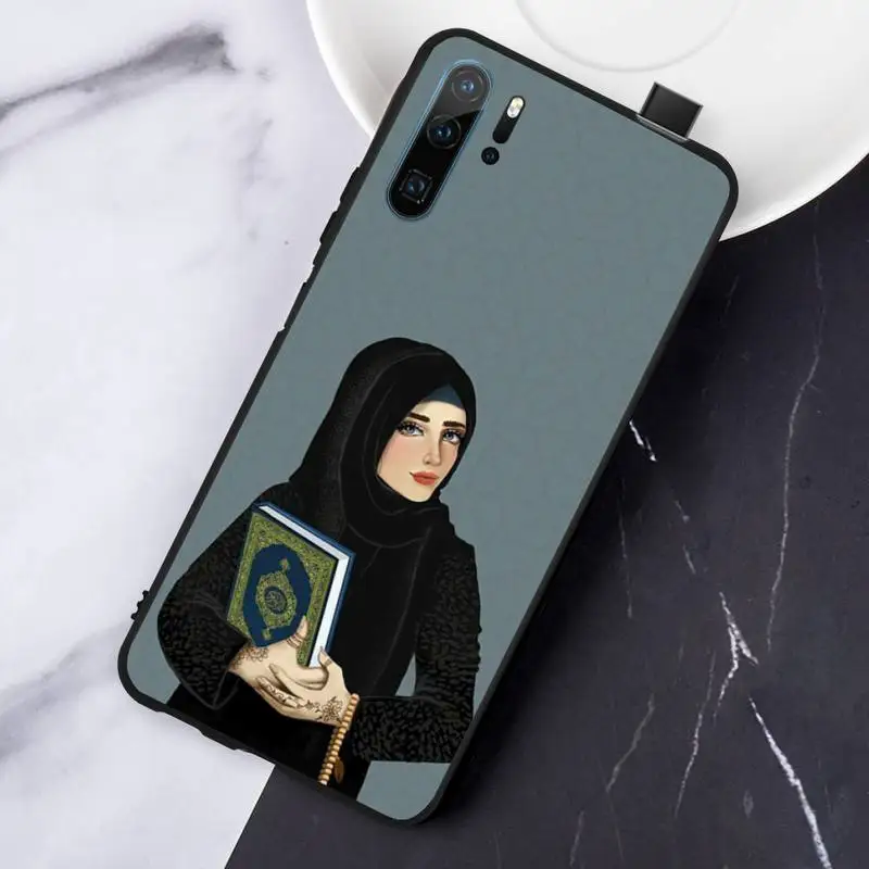 

Islamic Gril cartoon Phone Case For Huawei honor Mate P 10 20 30 40 Pro 10i 9 10 20 8 x Lite