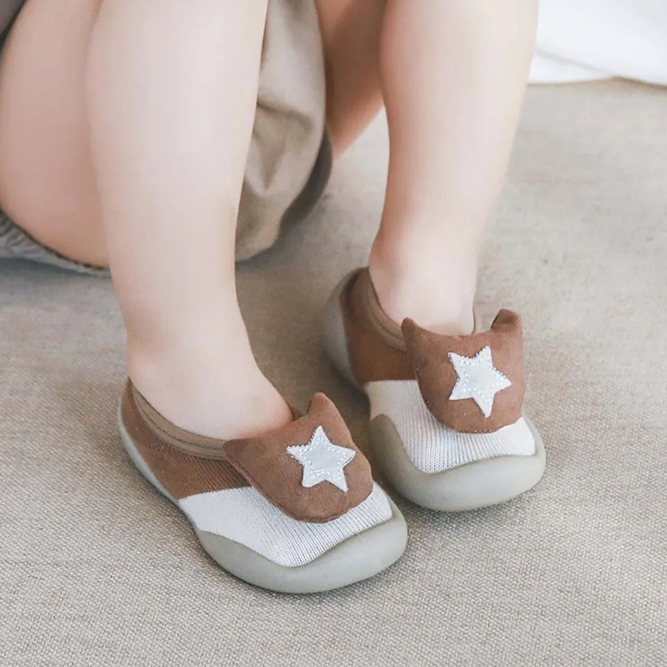 Популярные домашние тапочки для малышей Нескользящие короткие носки хлопок