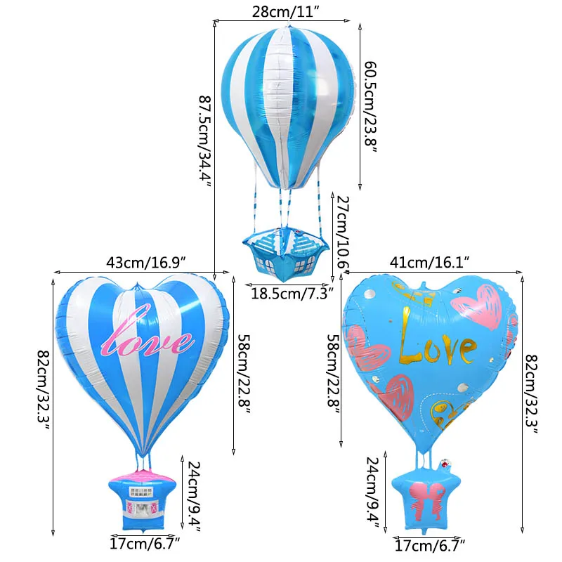 Воздушные шары в виде сердца гелиевые 1 шт. воздушный шарик из алюминиевой фольги