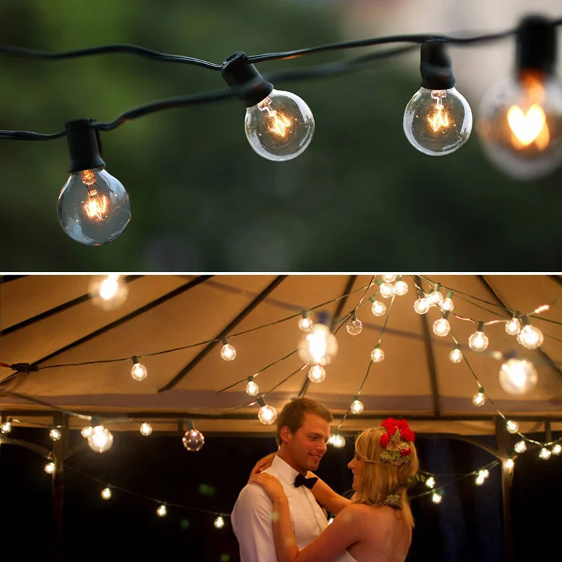 

Led Strings G40 Globe String Lights with 25 Clear Bulbs 25Ft UL Listed Indoor&Outdoor Light Decoration for Garden Patio Party