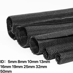 Expandable Braided Cable Sleeve PET Self Closing Insulated Flexible Pipe Hose Wire Wrap Protect