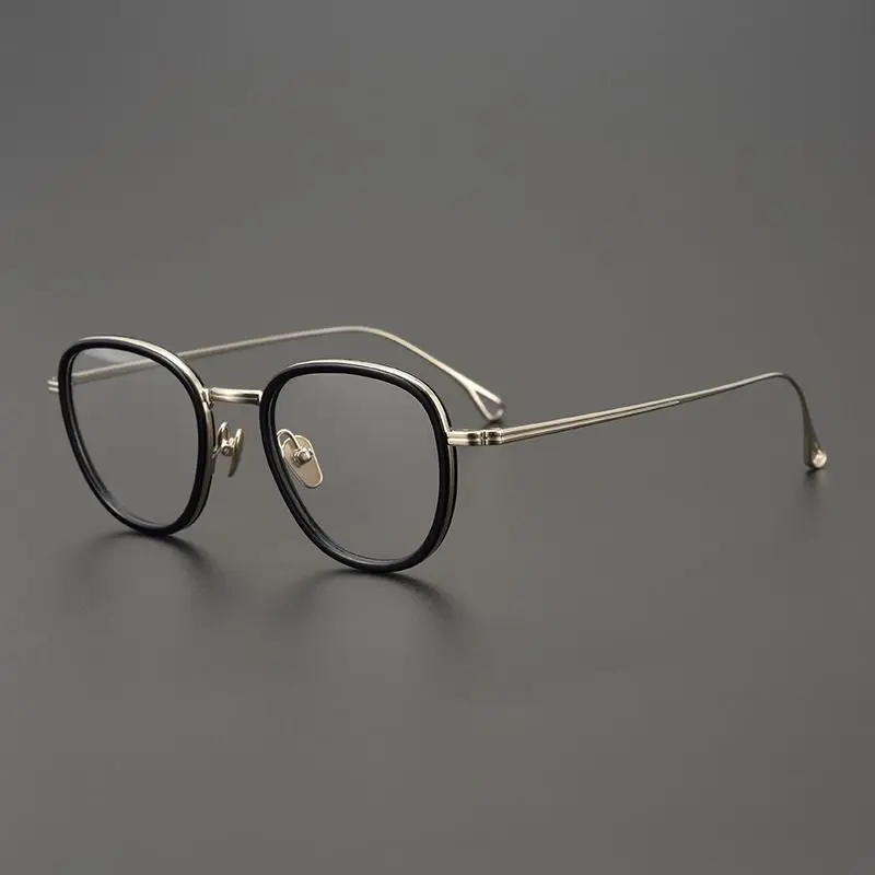 

Japanese Handmade Brand Designer Titanium Acetate Frame Oval Men Glasses High Quality Eyeglasses Women Myopia Eyewear Oculos