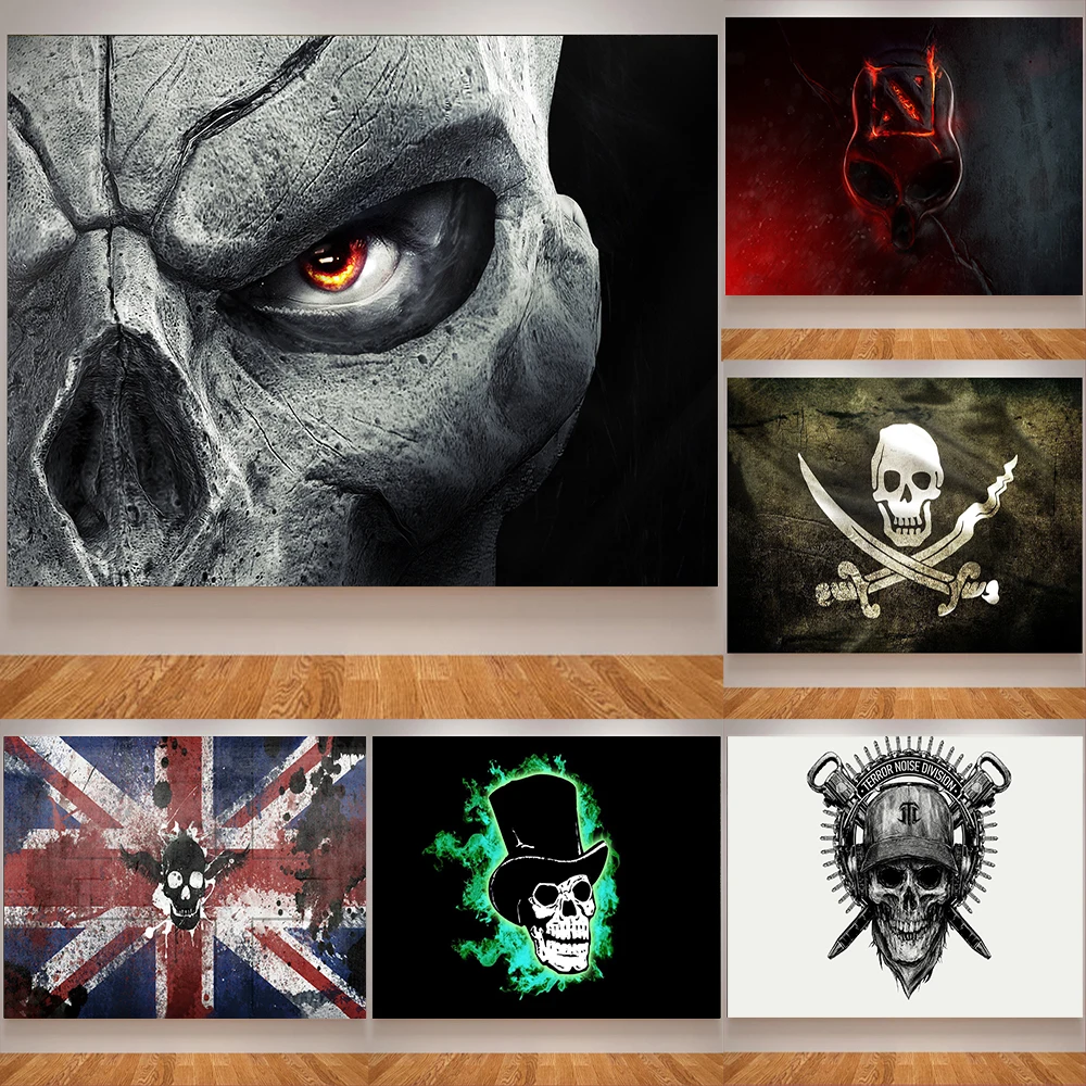 

Nordic Art Canvas Painting Skull Picture Wall Art Poster Living Room Cartoon Poster Bedroom Decor Wall Pictures Modern Art