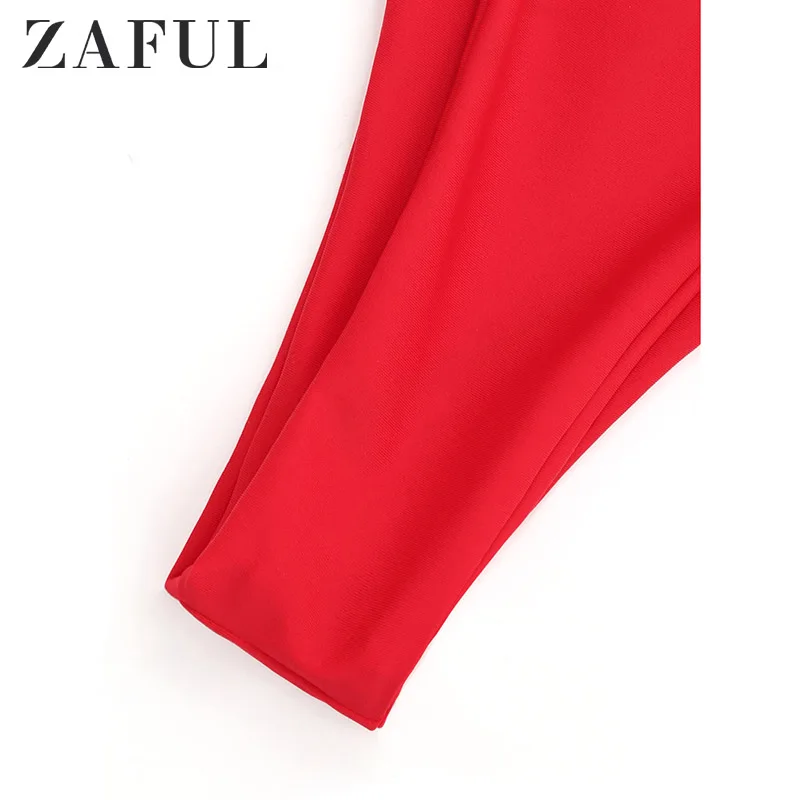 Женский купальник на бретельках ZAFUL бикини с низкой талией и бретельками