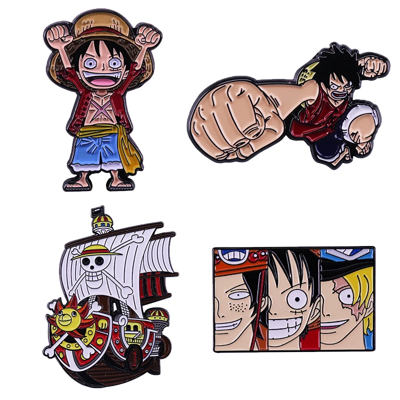 Японская брошь в стиле аниме тысяча солнечных кораблей Luffy Ace Sabo ASL Brothers