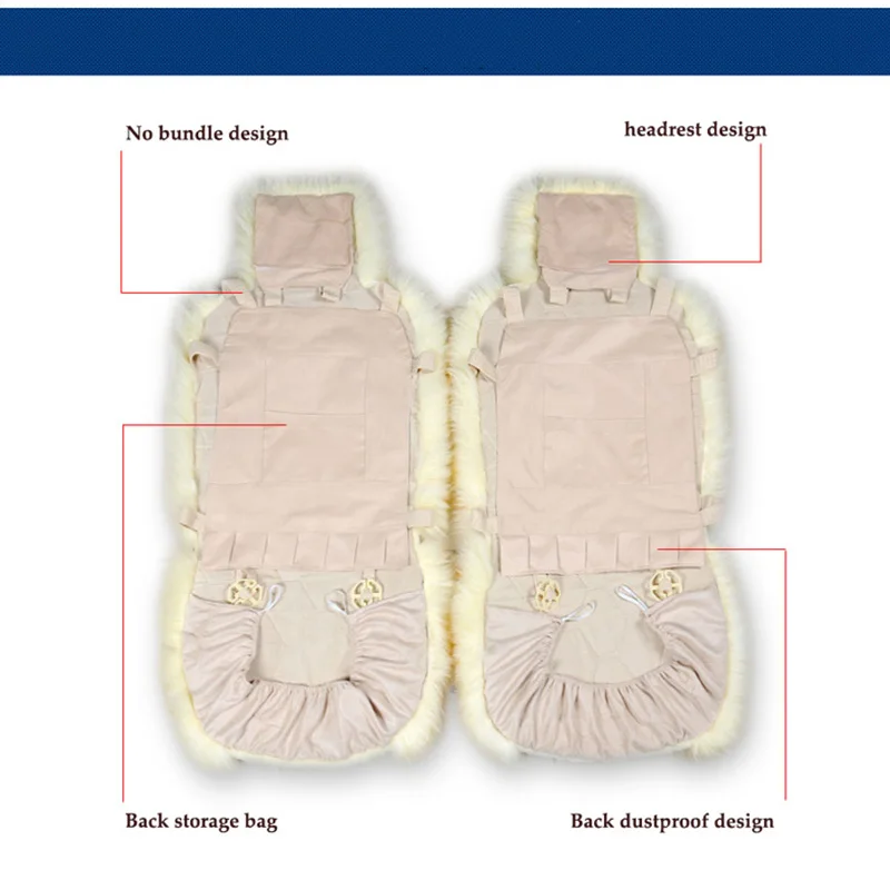 

Car Seat Cover Natural sheepskin Car Seat Protector Auto seat covers Car Seat Covers for BMW Toyota Honda Pink car accessories