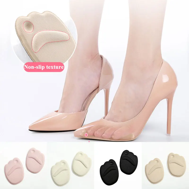 3D Heel Pads Half Code Massage Buffer Insoles Absorber Shoe Pad Front Forefoot Pads Cushioning Shock High Heels Shoe Accessories