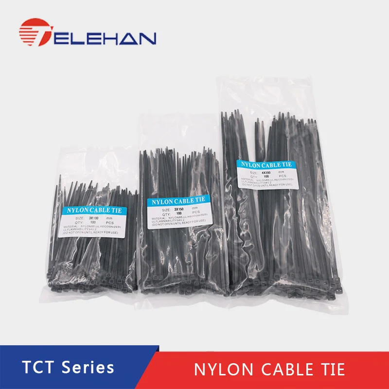 Самоблокирующийся нейлоновый кабель/хомут для шланга застежка молния набор