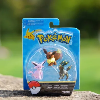 Takara Tomy Pokemon Action Pose Figure 3 Pack - Jolteon Vaporeon Flareon/ Espeon Umbreon Sylveon игрушки подарки для детей |