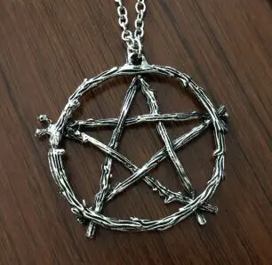 Regalrock Горячая ветка пентаграмма стимпанк готические ювелирные изделия колдовство амулет оккультное виканское украшение кулон ожерелье