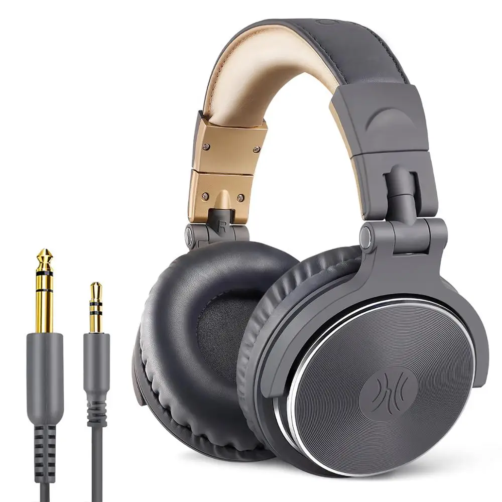 Pro-gray-Gold Oneodio профессиональные студийные наушники DJ стерео профессиональные диджейские наушники студийного монитора игровая гарнитура для ПК телефона PS4 Xbox - Цвет: Pro-gray-Gold