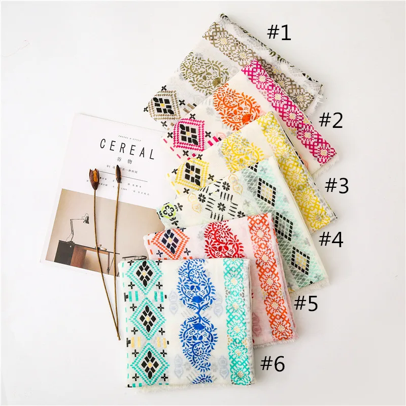 Новый 10 шт. шарф женский красивый геометрический полосатый шейный шаль шали и