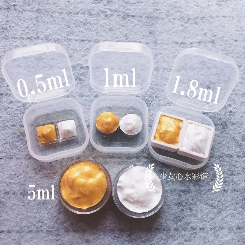 Японская Профессиональная Акварельная реклама Acuarelas краска Золотая Серебряная