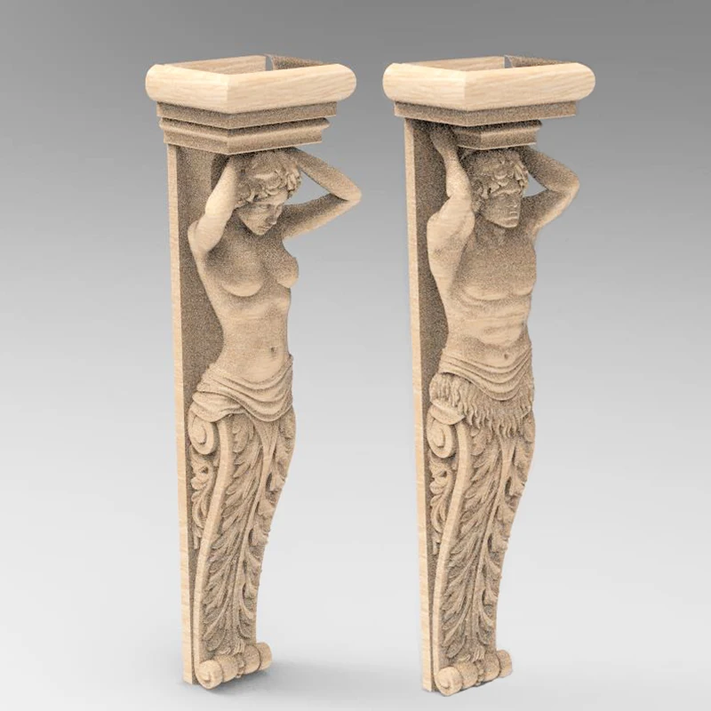 Цифровой файл модель 3d stl для мужчин и женщин ЧПУ гравера резьбы 2 шт. - купить по