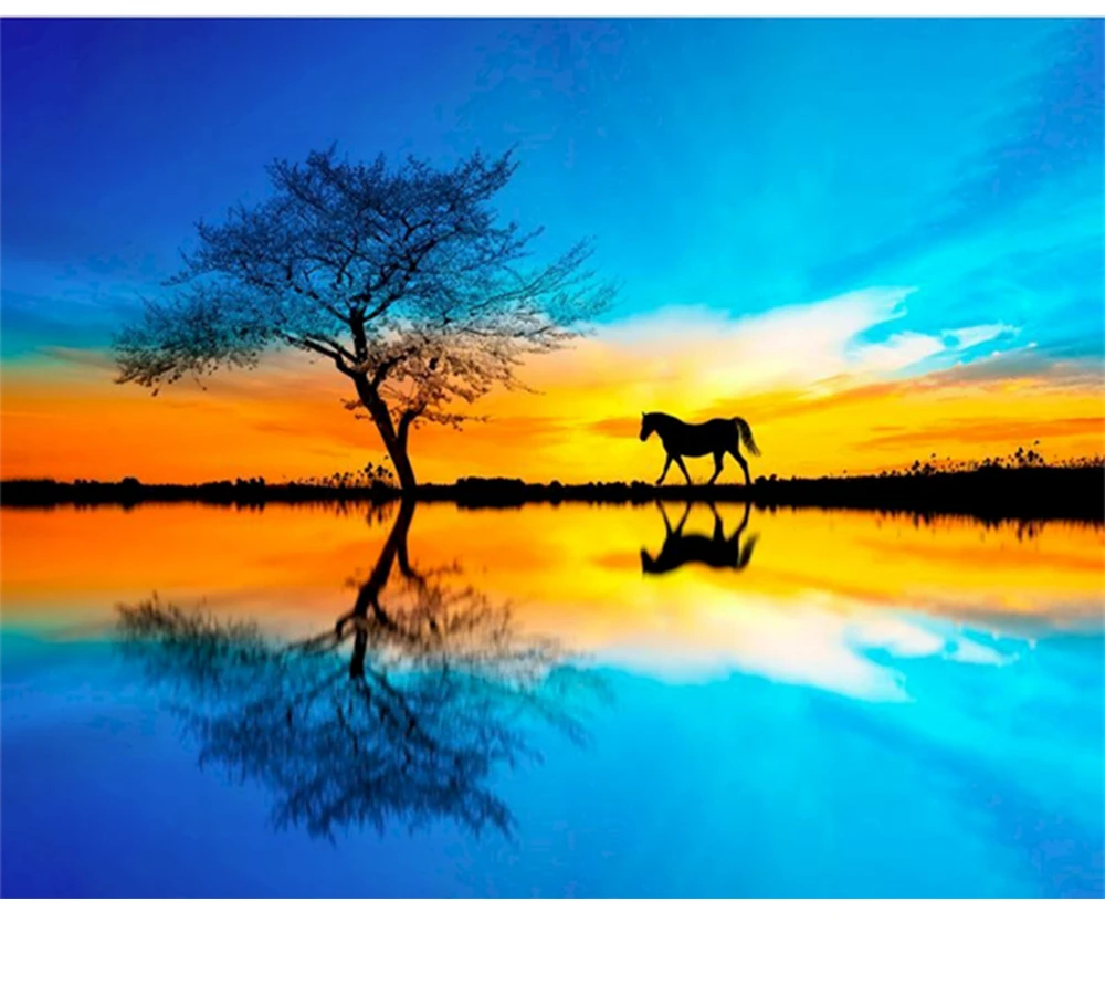 

CraftArtGo Painting By Numbers Landscape Drawing On Canvas HandPainted Gift Picture By Number Waterfall Kits Home Decoration