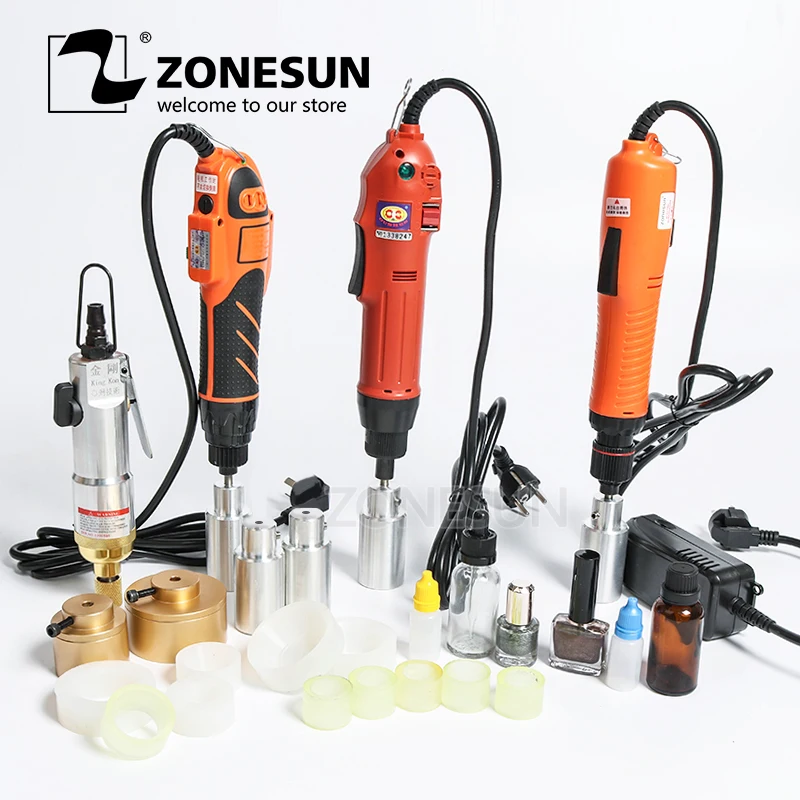 Elétrico com Anel de Segurança Zonesun Opcional Máquina Tampando Portátil Automático Garrafa Capper Aparafusar Selagem Mix up