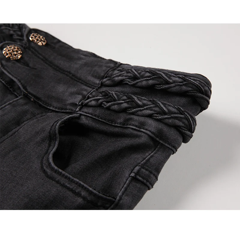 Женские джинсы с высокой талией джинсовые брюки скинни брюки-карандаш