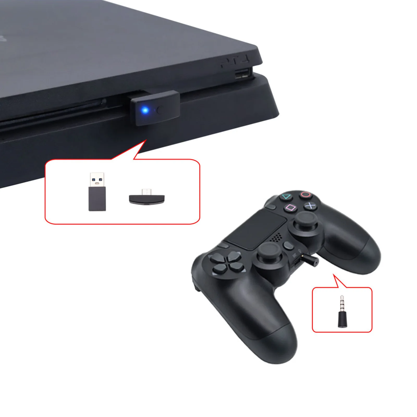 Беспроводной USB Type-C Bluetooth адаптер аудиоресивер VF передатчик для Sony PS5 PS4 Консоль