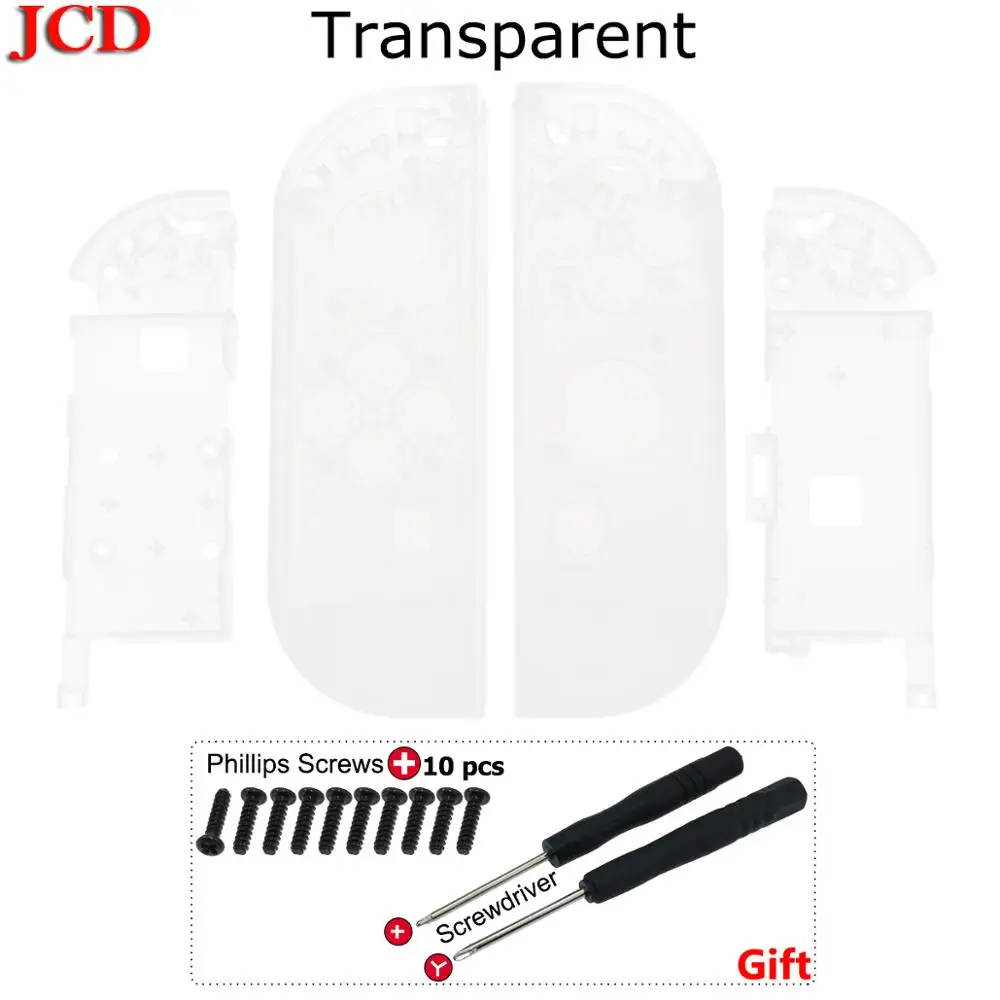 No9 Transparent JCD, высокое качество, для Joy-con, прозрачный корпус для kingd, для переключателя NS JoyCon, контроллер, сделай сам, корпус, оболочка, правый, левый чехол - Цвет: No9 Transparent