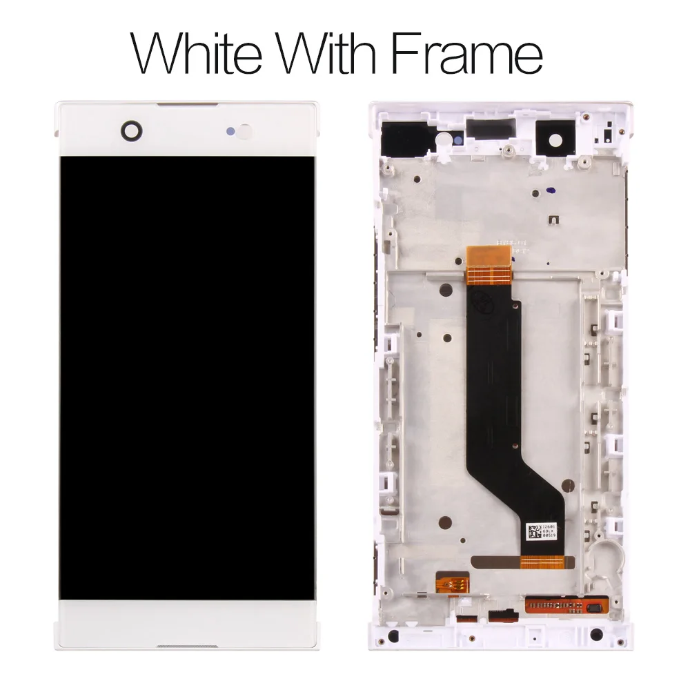White with frame 6,0 '' Full HD 1080p lcd для sony Xperia XA1 ультра дисплей сенсорный экран дигитайзер для sony Xperia C7 XA1 ультра lcd - Цвет: White with frame