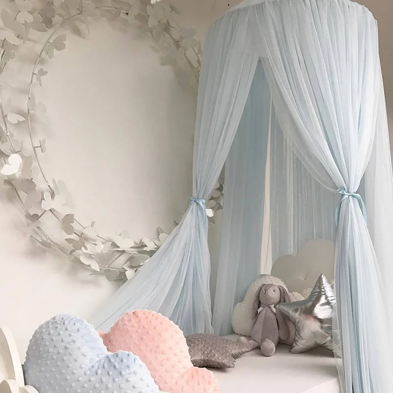 Круглая купольная подвесная москитная сетка навес занавеска для кровати круглая