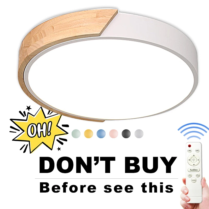 Современный светодиодный потолочный светильник с дистанционным управлением в