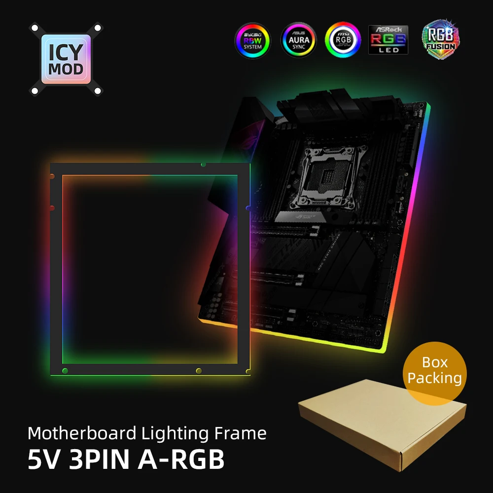 MOBO A RGB акриловая рамка ATX MATX ITX 5V3Pin осветительная панель для материнской платы AURA