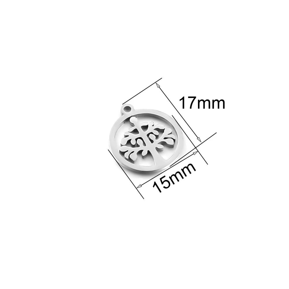 Semitree 10 шт./лот ожерелье из нержавеющей стали с подвеской в виде Древа Жизни