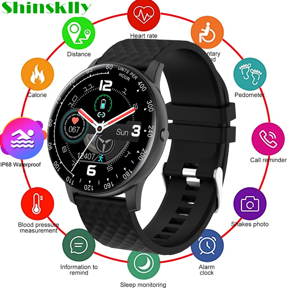 

2021 Smart Watch Men Women Blood Pressure/Hear Rate Monitor Watches Fitness Tracker Waterproof Smartwatch For Xiaomi Iphone
