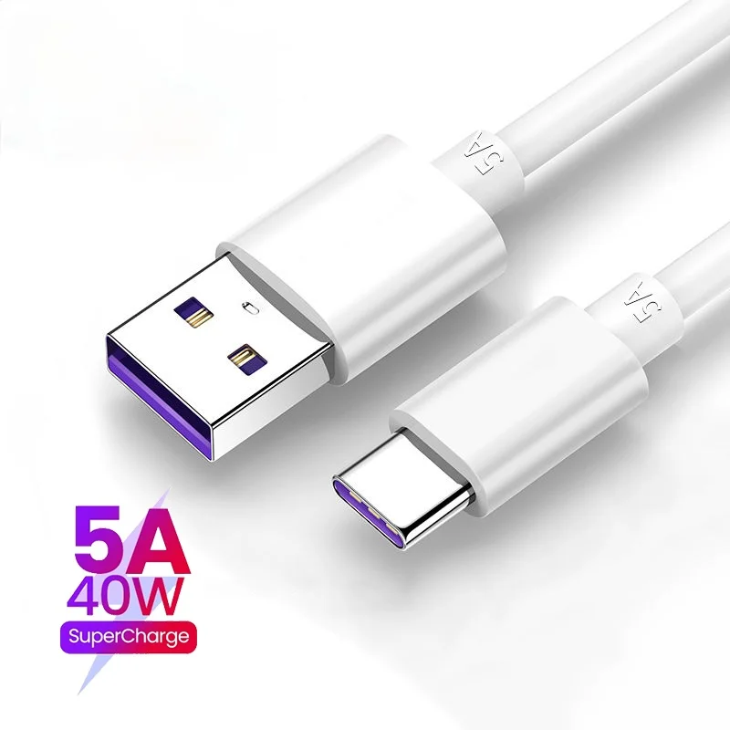 

5A USB Type C cable Fast Charging Cable For Redmi Note 7 8 Pro 8A USB Type C Data line Cable For Huawei P40 P30 Mate 40 30 pro