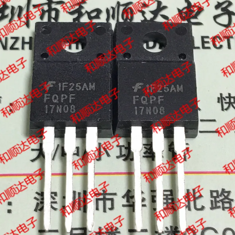 

10 шт./лот FQPF17N08 новый запас TO-220F 80V 11.2A