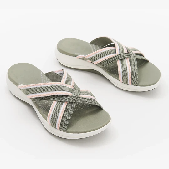 

Women Slippers Platform Mesh Open Toe Mixed Color Wedges Female Sandals Summer Outdoor Beach Slipper Women Shoes Comfy