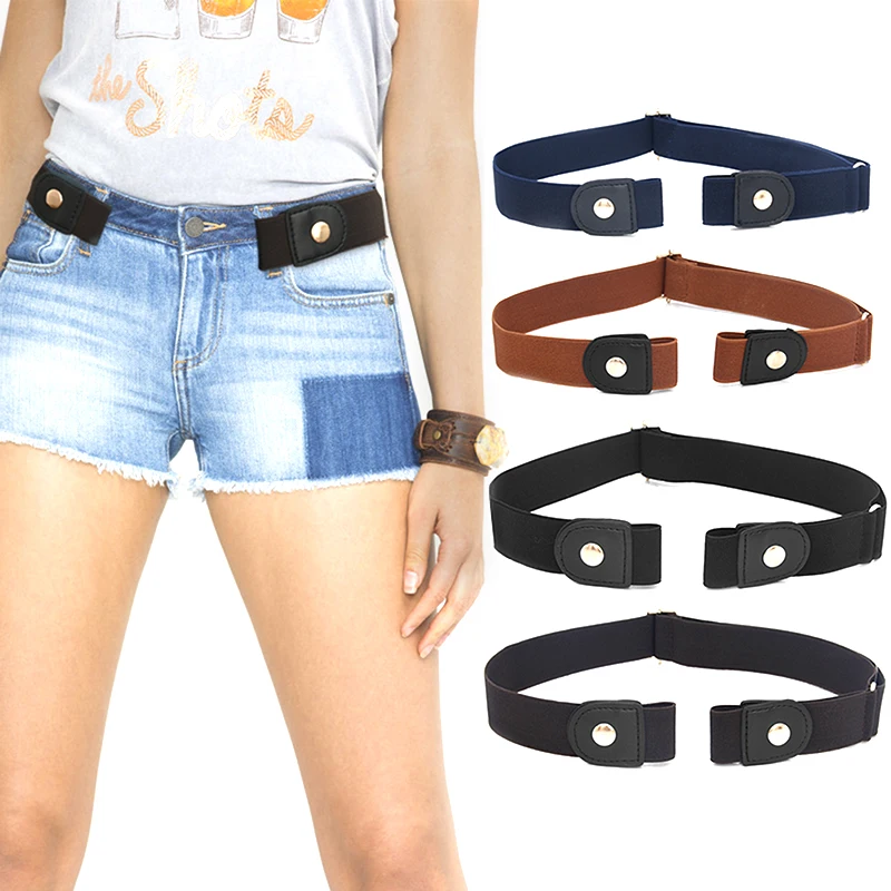 

Unisex Belt Elastic Buckle-Free Invisible Adjustable Waist Belt Waistband Decor