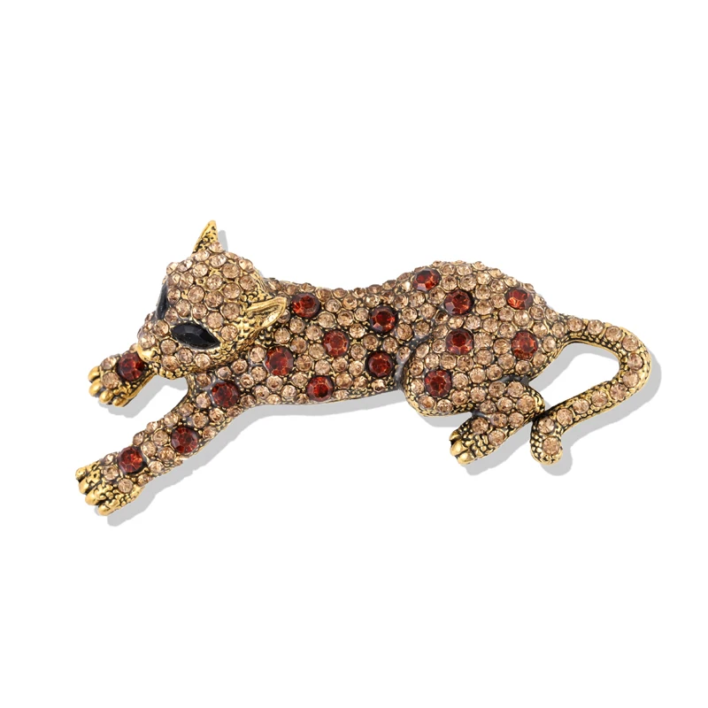 Мулинда винтажная брошь с леопардом серого цвета для мужчин и женщин, украшение для костюма, шарфа, свитера, зажим на ткань, подарок.