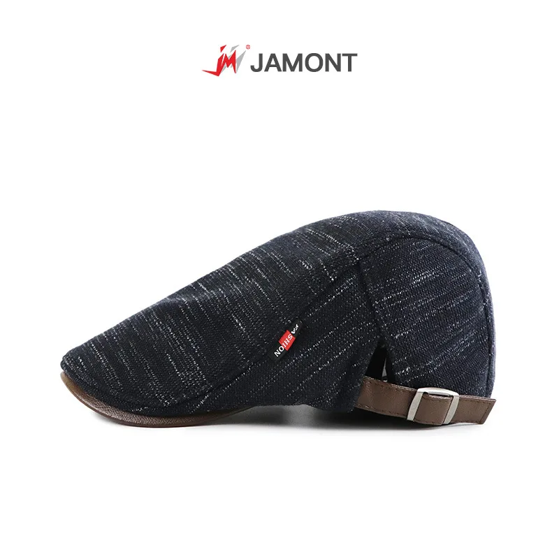 [JAMONT] брендовая осенне-зимняя шапка берет вязаные шапки шляпа козырек для мужчин и женщин зимняя шапка s теплая Повседневная плоская кепка Кепка с металлической буквой